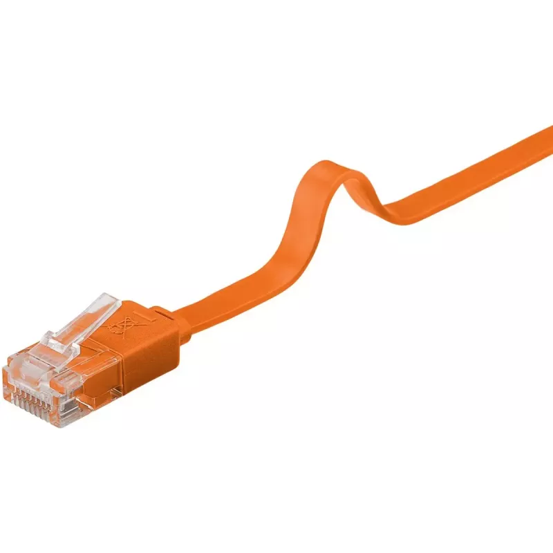 Cabo de rede plano Goobay CAT 6 U/UTP laranja 1,5 m