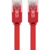 Cabo de rede plano Goobay CAT 6 U/UTP vermelho 2 m