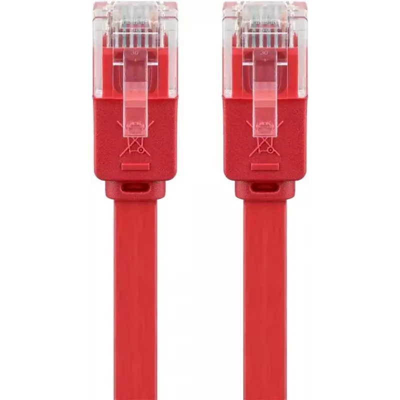 Cabo de rede plano Goobay CAT 6 U/UTP vermelho 2 m