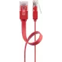 Cabo de rede plano Goobay CAT 6 U/UTP vermelho 2 m