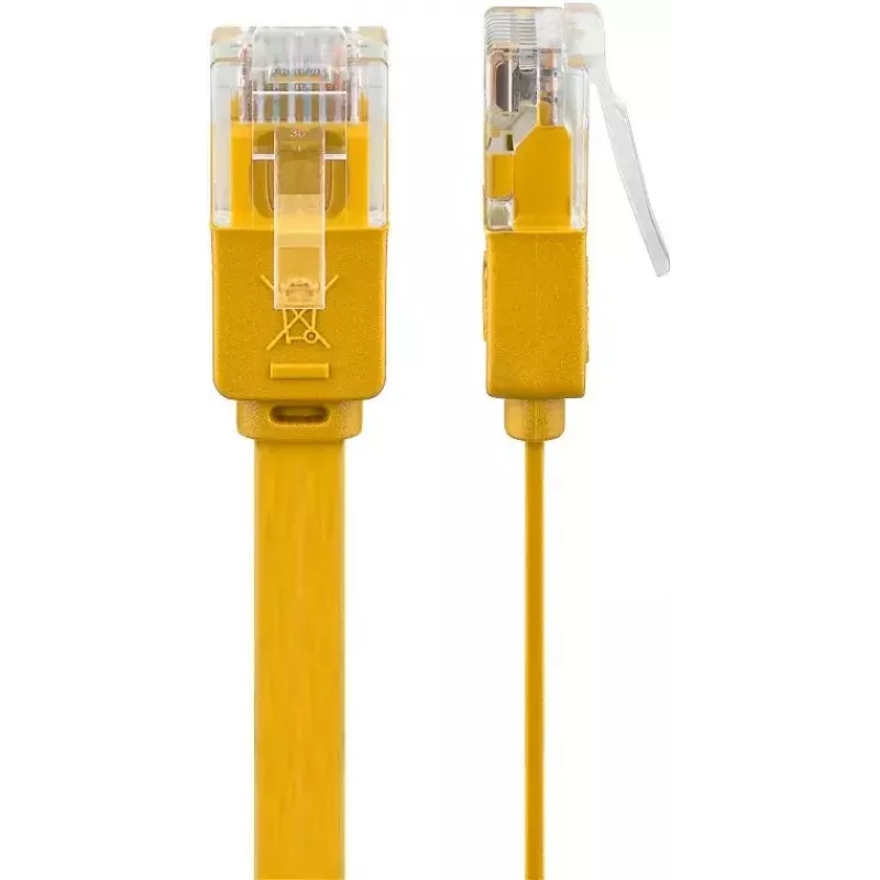 Cabo de rede Wentronic RJ-45 CAT6 2 m, ficha/ficha, U/UTP, amarelo (96414)