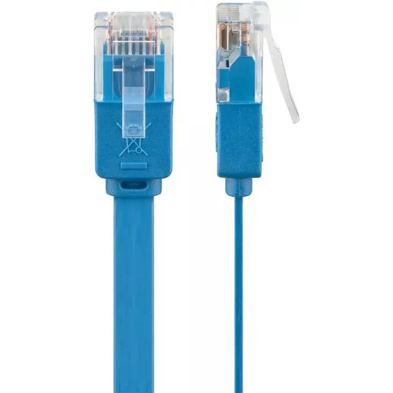 Cabo de rede plano Goobay CAT 6 5 m U/UTP azul
