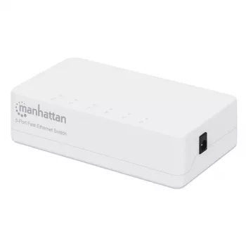 Switch Fast Ethernet Manhattan 5 portas, plástico, garantia de três anos, caixa