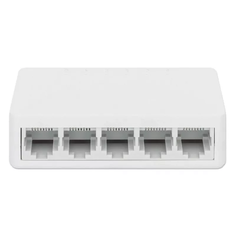 Switch Fast Ethernet Manhattan 5 portas, plástico, garantia de três anos, caixa