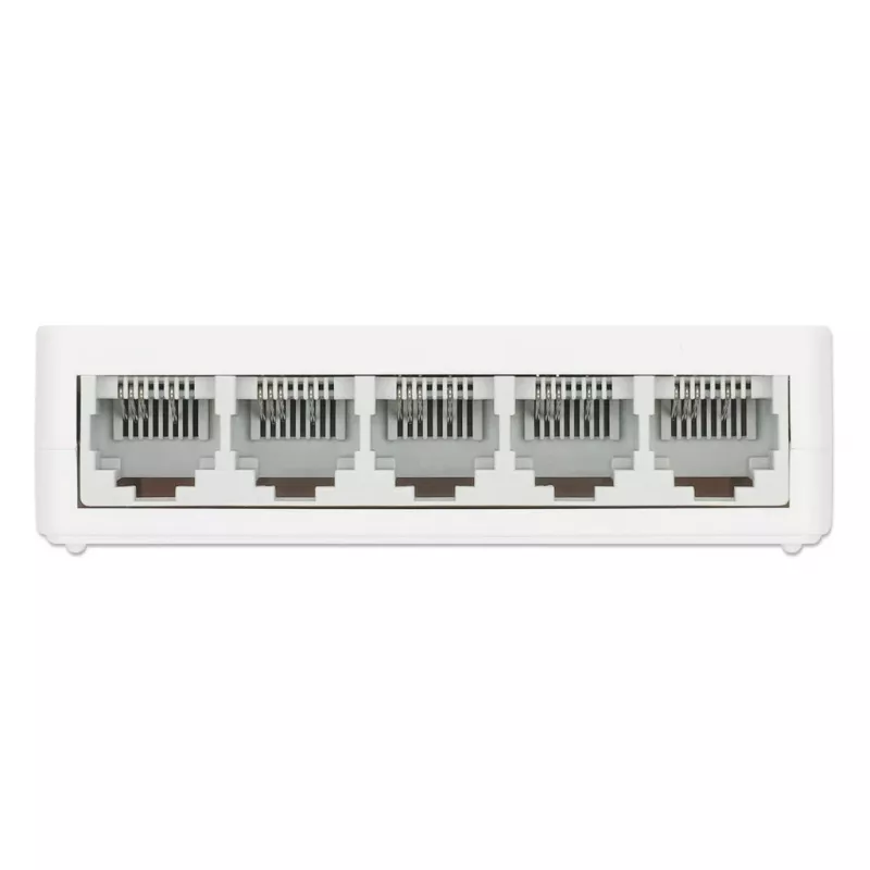 Switch Fast Ethernet Manhattan 5 portas, plástico, garantia de três anos, caixa