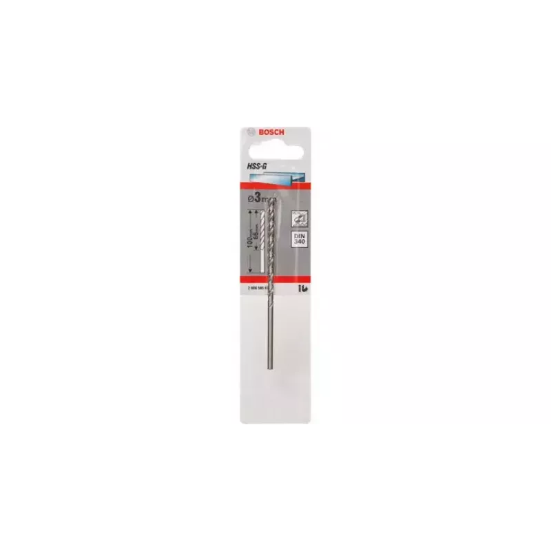 Bosch HSS broca helicoidal para metal 2,5 mm, 95 mm, DIN 340, 5 unid. (2608596810)