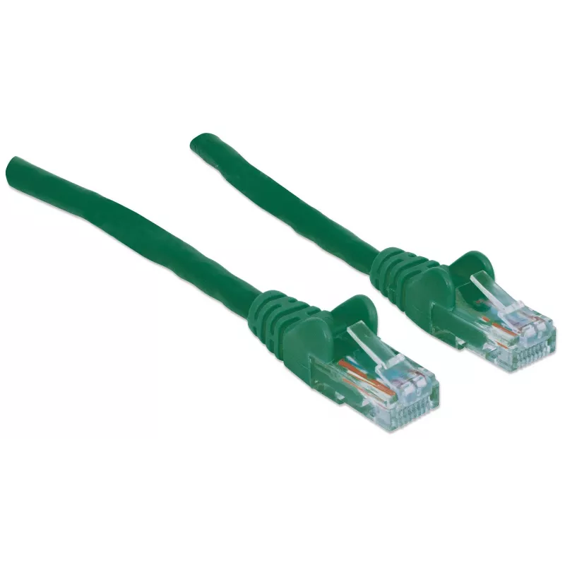 Cabo de rede patch Intellinet, Cat6, 20 m, verde, CCA, U/UTP, PVC, RJ45, contactos banhados a ouro, sem patilhas, moldado, garantia vitalícia