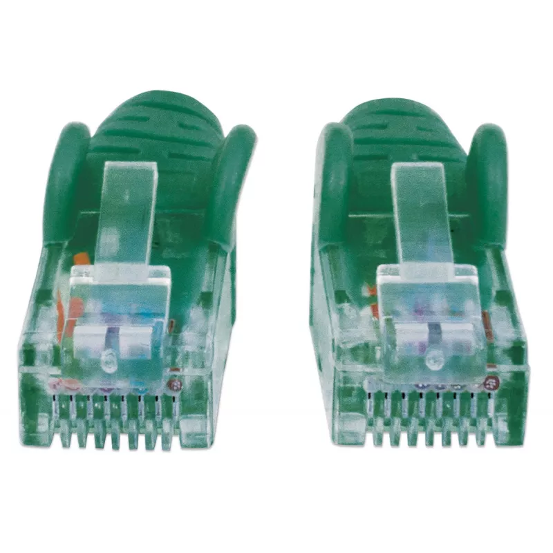 Cabo de rede patch Intellinet, Cat6, 20 m, verde, CCA, U/UTP, PVC, RJ45, contactos banhados a ouro, sem patilhas, moldado, garantia vitalícia