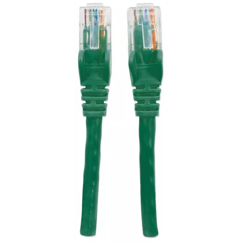 Cabo de rede patch Intellinet, Cat6, 20 m, verde, CCA, U/UTP, PVC, RJ45, contactos banhados a ouro, sem patilhas, moldado, garantia vitalícia