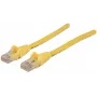 Cabo de rede patch Intellinet, Cat6, 20 m, amarelo, CCA, U/UTP, PVC, RJ45, contactos banhados a ouro, proteção anti-dobra, proteção anti-dobra moldada, garantia vitalícia