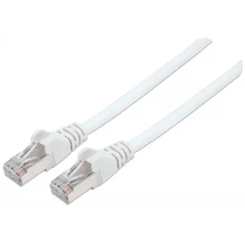 Cabo de rede patch Intellinet, Cat6, 30 m, branco, cobre, S/FTP, LSOH/LSZH, PVC, RJ45, contactos banhados a ouro, proteção anti-dobra, bainha, garantia vitalícia