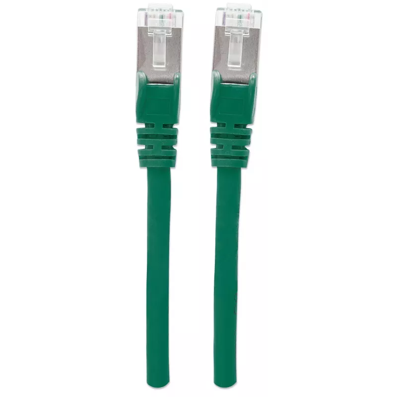 Intellinet 735780 Cat6 S/FTP PiMF cabo de ligação, RJ45 macho para macho, 10 m, sem halogéneos, sem gancho, moldado, verde