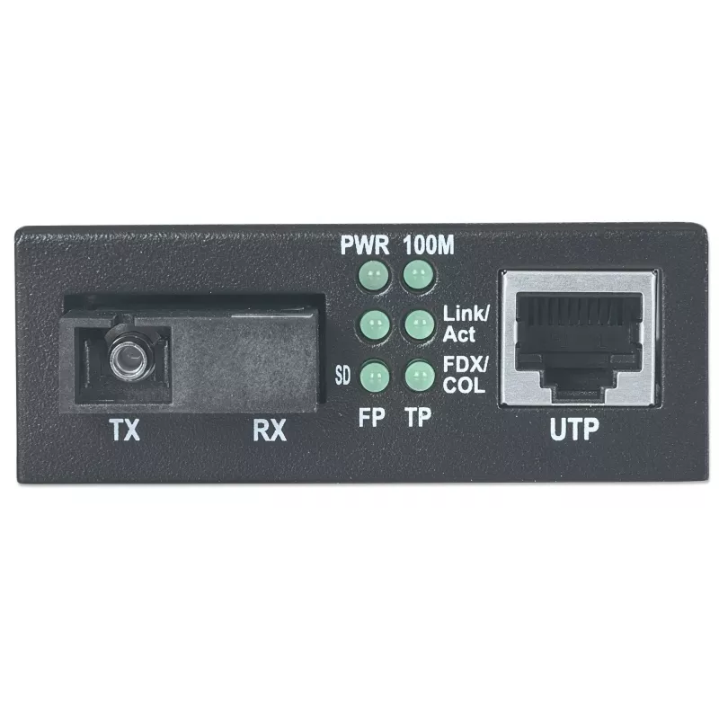 Intellinet 510547 conversor de media Fast Ethernet WDM bidirecional, de 10/100Base-TX para 100Base-FX (SC) modo único, 20 km (12,4 mi), Rx1550/Tx1310 nm