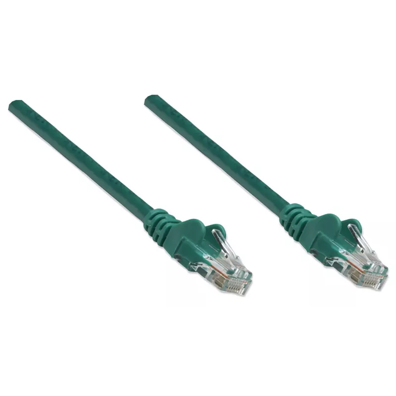 Intellinet 338417 cabo de rede patch, Cat5e, U/UTP, RJ45, 1,5 m, moldado, sem patilha, verde