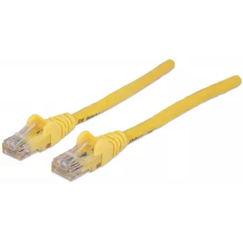 Cabo de rede patch Intellinet, Cat6A, 30 m, amarelo, cobre, S/FTP, LSOH / LSZH, PVC, RJ45, contactos banhados a ouro, sem patilha, proteção anti-dobra moldada, garantia vitalícia
