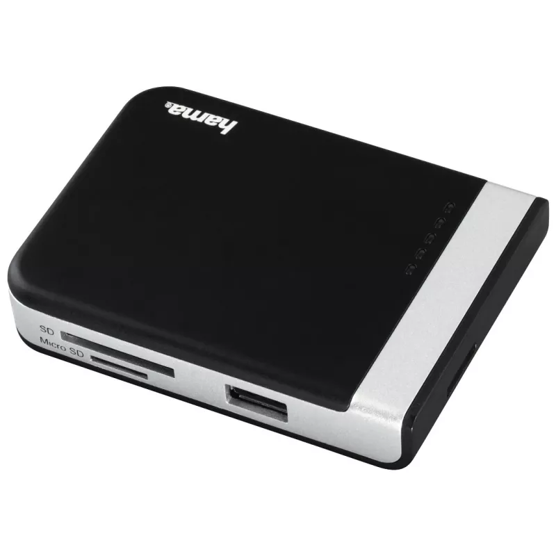 Leitor de cartões Hama 00054546 USB 3.2 Gen 1 (3.1 Gen 1) Type-A/Type-C preto, prateado