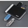 Leitor de cartões Hama 00054546 USB 3.2 Gen 1 (3.1 Gen 1) Type-A/Type-C preto, prateado