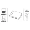 Leitor de cartões Hama 00054546 USB 3.2 Gen 1 (3.1 Gen 1) Type-A/Type-C preto, prateado