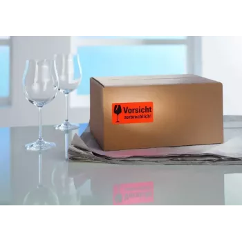 Etiquetas autocolantes Avery 7211 retângulo arredondado vermelho