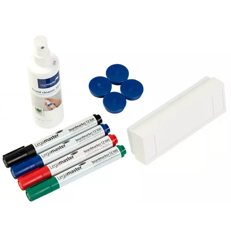 Conjunto de acessórios para quadros brancos Legamaster basic 10 peças, compatível com Legamaster UNIVERSAL, multicolor, 225×45×255 mm