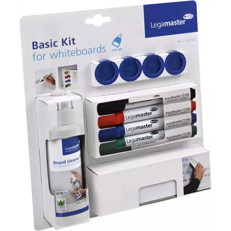 Conjunto de acessórios para quadros brancos Legamaster basic 10 peças, compatível com Legamaster UNIVERSAL, multicolor, 225×45×255 mm