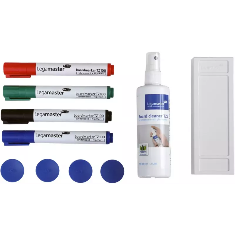 Conjunto de acessórios para quadros brancos Legamaster basic 10 peças, compatível com Legamaster UNIVERSAL, multicolor, 225×45×255 mm