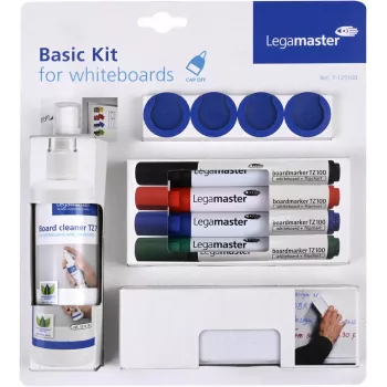Conjunto de acessórios para quadros brancos Legamaster basic 10 peças, compatível com Legamaster UNIVERSAL, multicolor, 225×45×255 mm