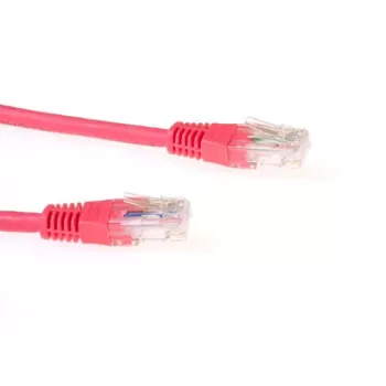 Cabo patch ACT vermelho 1 metro LSZH U/UTP CAT6 com fichas RJ45