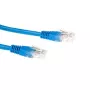 Cabo patch ACT azul 0,5 m LSZH U/UTP CAT6 com fichas RJ45
