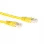 Cabo patch ACT amarelo 0,5 metros LSZH U/UTP CAT6 com fichas RJ45
