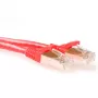 Cabo patch ACT vermelho 2 m SFTP CAT6A sem patilha com fichas RJ45