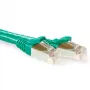 Cabo patch ACT verde 1 metro SFTP CAT6A sem patilha com fichas RJ45
