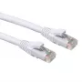 Cabo patch U/UTP CAT6A ACT branco 7,00 metros com proteção de patilhas e fichas RJ45