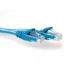 Cabo patch U/UTP CAT6A ACT azul 0,25 metros, com proteção de patilhas e fichas RJ45