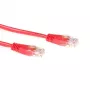 Cabo patch U/UTP CAT6 ACT vermelho 0,25 metros com fichas RJ45