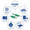 Cabo patch U/UTP CAT6 ACT verde 0,25 metros com fichas RJ45