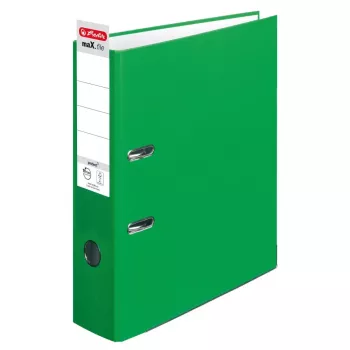 Ficheiro de argolas A4 Herlitz maX.file verde