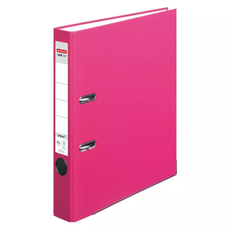 Ficheiro de argolas A4 Herlitz maX.file rosa