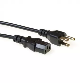 Cabo de alimentação ACT Powercord ficha USA – C13 preto 2,5 m