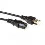 Cabo de alimentação ACT Powercord ficha USA – C13 preto 2,5 m