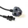 Cabo de alimentação ficha UK ACT Powercord C5 preto 1,8 m