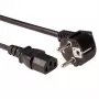 Cabo de alimentação ACT Powercord LSZH CEE 7/7 ficha (angular) - C13 preto 1,5 m