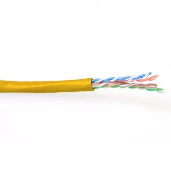 Cabo de patch ACT CAT6 U/UTP flexível amarelo 100 m