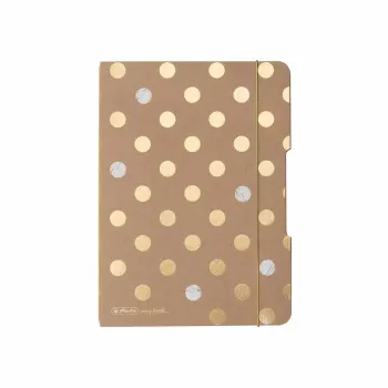 Caderno Herlitz Pure Glam A5 40 folhas dourado