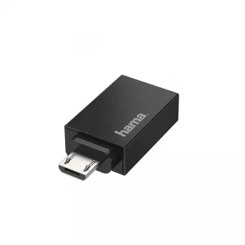 Adaptador de cabo Hama 00200307 Micro-USB USB Type-A preto