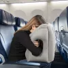 Almofada de viagem Hama 00096292 insuflável cinzento PVC veludo autocarro avião