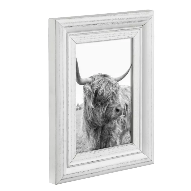 Moldura individual Hama Canuto branco vidro madeira