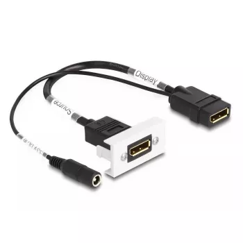 Módulo DeLOCK Easy 45 DisplayPort 4K 60 Hz com alimentação DC 2,1 x 5,5 mm