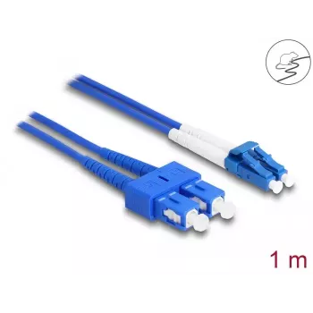 Cabo de fibra ótica DeLOCK LC duplex para SC duplex monomodo OS2 1 m
