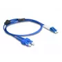 Cabo de fibra ótica DeLOCK LC duplex para SC duplex monomodo OS2 1 m